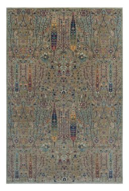 Full view of New Haj-jalili rug from Pakistan, 288 × 186 cm in Beige tones