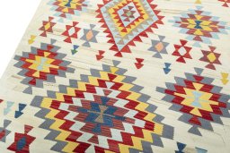 Surface texture of New Modern Design rug with natural Wool and intricate pattern