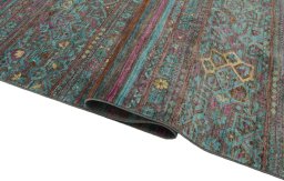 Close-up detail of New Samarkand rug from Pakistan showing Wool weave