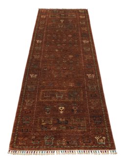 Surface texture of New Samarkand rug with natural Wool and intricate pattern