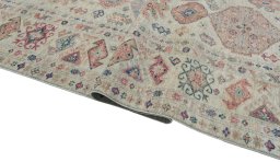 Close-up detail of New Kazak rug from Pakistan showing Wool weave