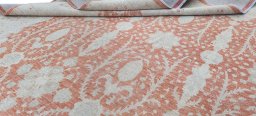 Close-up detail of New Farahan rug from Pakistan showing Wool weave
