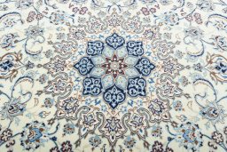 Central medallion detail of New Nain rug from Iran / Persia
