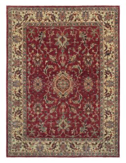 Full view of New Farahan rug from Pakistan, 202 × 153 cm in Red tones