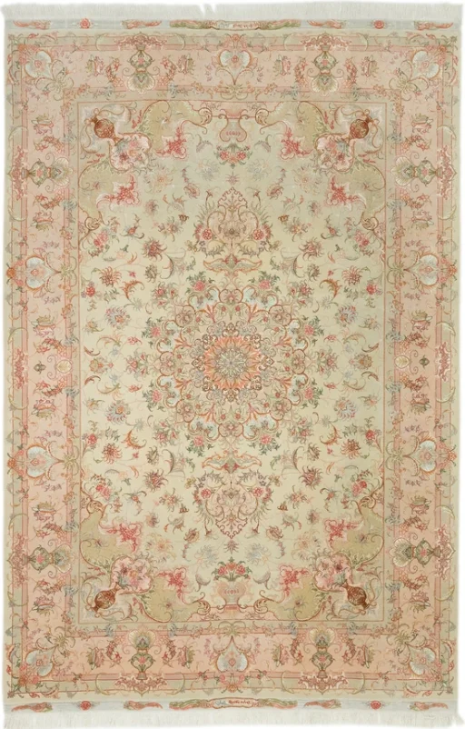 Tabriz Old With Silk Signed